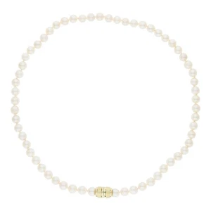 Second Hand Perlenkette Akoya mit Gold Verschluss 585 25324323 getragen - Bild 1 von 3