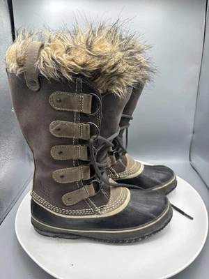 Sorel Joan Of Arctic Botas Mujer 8 Marrón Impermeable Invierno Nieve Imitación Piel Foto 1 de 4