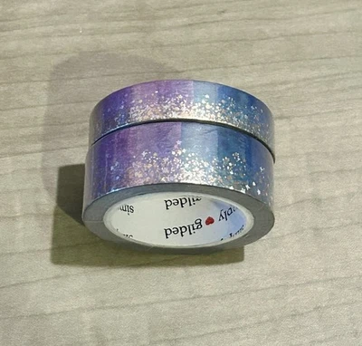 Новый просто позолоченный фиолетовый и синий с розового золота звездной пыли washi ленты 10 и 15 мм - Изображение 1 из 2