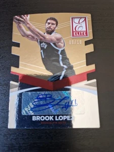 Brook Lopez 2014-15 Donruss Elite Basketball Autograph Card /10 Gold NBA - Picture 1 of 3