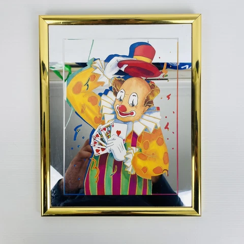 Clown Mirror Art Mid Century Modern Vintage Cover