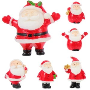 12 Pcs Santa Claus Ornament Resin Mini Figures Miniature Figurines - Picture 1 of 12