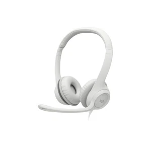 Logitech H390 USB Computer Wired Headset with Boom Microphone 1.9 m length White - Afbeelding 1 van 5
