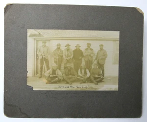 RARE 1890 Large Photograph of Douglas Wyoming Hunting Club Shotguns Pioneers Idd - Picture 1 of 4
