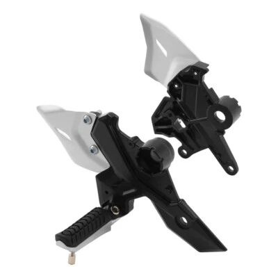 Black Driver Footpegs Brackets For Kawasaki Ninja 650 Z650 17-24 Z650RS 22-23 US - Image 1 of 4