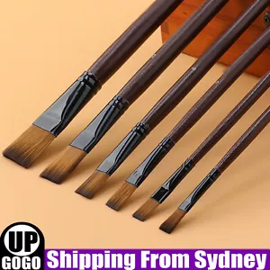 6X Art Painting Brushes Set Nylon Acrylic Oil Watercolor Artist Paint Brush Kit - Picture 1 of 10