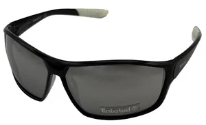 Timberland Sunglass Mens Black Plastic Rectangle, Silver Flash Lens TB7198. 1C - Picture 1 of 11