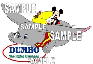 Disney World Fantasyland Dumbo Flying Elephant Ride Scrapbook Paper Cut Piece - Picture 1 of 1