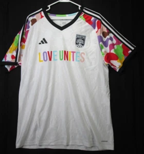 Adidas Austin FC Rich Mnisi Love Unites Soccer Jersey XL Slim Fit IN9203 - Picture 1 of 8
