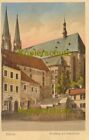 color AK Görlitz; Kirchberg mit Peterskirche, Geschäft Web-Waren, 1928