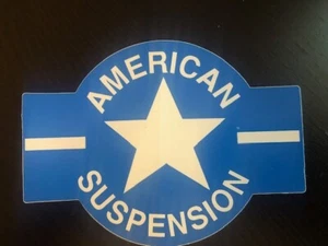 AMERICAN Suspension Performance Shocks 5.5"X4" Vinyl Logo Decal Sticker - Picture 1 of 1