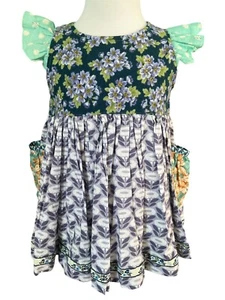 Matilda Jane Platinum Verbena Rabbit Floral Melsa Top GUC Size 4 # 4/9 - Picture 1 of 6