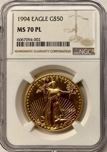 1994 $50 Gold American Eagle NGC MS-70 PL - Picture 1 of 4