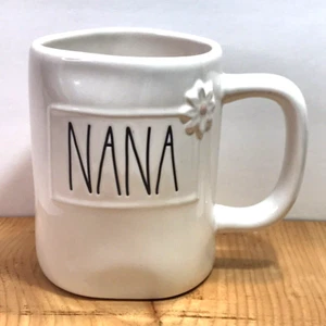 Magenta Rae Dunn NANA Floral Textured Ceramic Coffee Tea Mug Gift - Picture 1 of 7