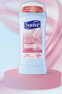 Suave Invisible Solid Antiperspirant Deodorant, Powder, Unisex - Picture 1 of 5