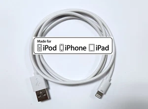 Cavo compatibile certificato Apple MFI 3 PIEDI iPhone iPad connettore USB-A cavo bianco - Foto 1 di 1