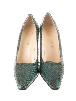 Mujer Chanel Piel Serpiente Bombas Talla 38.5(8.5) Foto 1 de 4