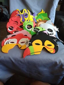 Kids Half Face Animal Masks NIP - Picture 1 of 11