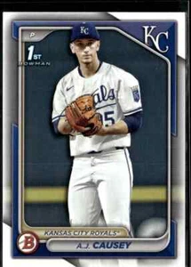 2024 Bowman Draft Paper A.J. Causey Kansas City Royals #BD-159 5 Card Lot - Picture 1 of 2