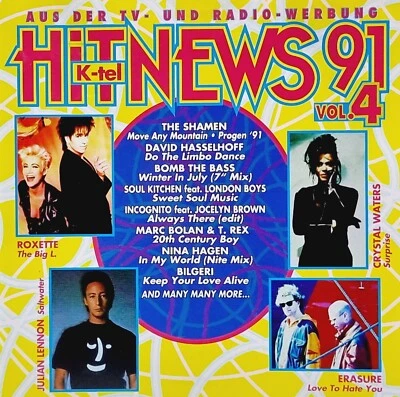 CD Hit News 91 Volume 4 Roxette Erasure David Hasselhoff Nina Hagen TOP - Bild 1 von 2