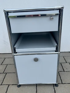 USM Haller Standcontainer 3 Schubladen weiß Büro Container mit Zubehör - Bild 1 von 11