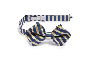 Nordstrom Blue And Yellow Stripe Silk Bow Tie L141302 - Picture 1 of 1