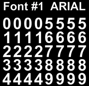 40 Vinyl Numbers Decal, 1" 2" 3" & Multiple Fonts for Mailbox, Car, Outdoors etc - Picture 1 of 11