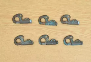 6x Vintage Snap Hook Clip hank Brass / bronze Jib Piston Hanks - FREE DELIVER - Picture 1 of 5