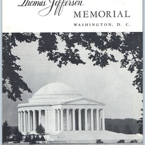 Folleto conmemorativo Thomas Jefferson 1955 de Washington DC por el Departamento de Interior 8E - Imagen 1 de 5