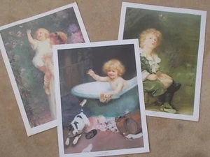 Sammlung von 3 großen 44 cm x 34 cm Qualität Kunstdrucke von Kindern - Menge 6 - Bild 1 von 4