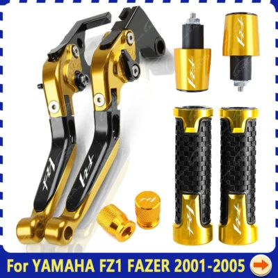 For Yamaha FZ1 Fazer Motorcycle Handle Grips Cap Brake Clutch Levers 2001-2005 - Image 1 of 4