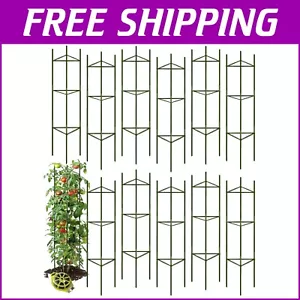 Heavy-Duty 12-Pack Garden Cages - 51-Inch Strong Support for Climbing Plants - Picture 1 of 10