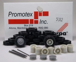 HO 1:87 Promotex # 5382 All Terrain Wheel Sets 2 front, 4 rear duals - Picture 1 of 1