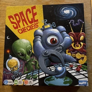 Space Checkers Family Board Game Strategy Draughts (2 to 4 Players Age 6yrs+) - Picture 1 of 4