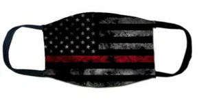 Face Mask FIREFIGHTER WHOLESALE THIN RED LINE US WASHABLE MASK - Picture 1 of 6