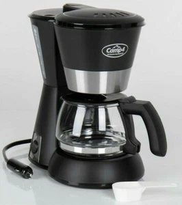 Kaffeemaschine 12V 170W, schwarz 650ml, 4-6 Tassen, mit Dauerfilter von Camp4 - Bild 1 von 2