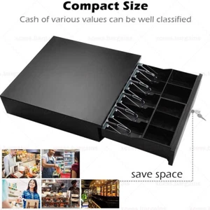 STANDARD with 2 keys Electronic Manual Cash Drawer Drawer Tray POS Till Box - Picture 1 of 12