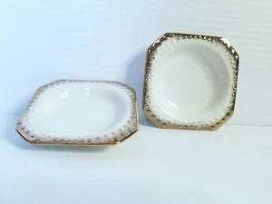 Teetasse 2er Set Vintage Richard Mini Weiß Gold Silber Grau Made In Japan - Bild 1 von 10