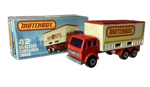 Camión contenedor Matchbox Superfast 42 Mercedes caja original vintage (1976) - Imagen 1 de 7