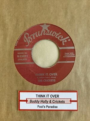 Buddy Holly 45 Think It Over / Fool's Paradise NEW reissue unplayed Foto 1 de 3