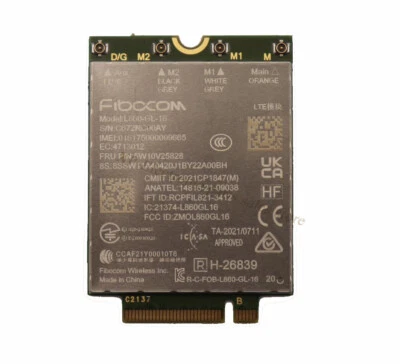 Thinkpad L15 Gen 3 Z13 Gen 1 Z16 Gen 1 P16 Gen 1 L860-GL-16 LTE Model 5W10V25828 - Image 1 of 3