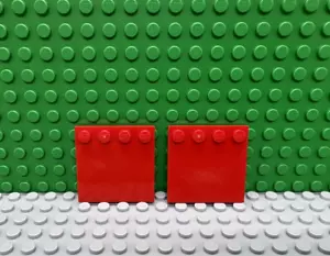 Lego 2 rote 4x4 Grundplatte mit 4 Noppen am Rand NEU - Bild 1 von 1