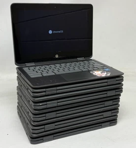 HP Chromebook x360 11 G1 EE 2in1 (N3350/N3450 - 4GB - 32GB Storage)  Lot of 10 - Picture 1 of 16