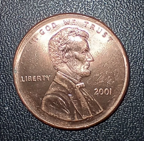 2001 Broadstruck Lincoln Cent error coin Broadstrike #113 Coins Collection Cover
