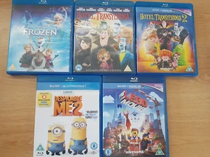KIDS BUNDLE BLU RAY -REGION B 5 MOVIES FROZEN, HOTEL TRANSYLVANIA 1 &2 FREE POST - Picture 1 of 1