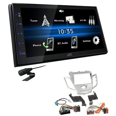 JVC 2 DIN Digital Autoradio Bluetooth USB für Ford Fiesta silber ohne Display - Bild 1 von 4