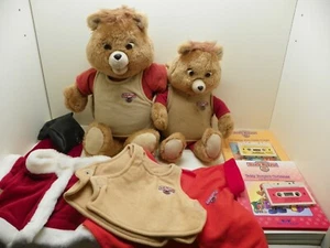 Vintage 1985, 2 Teddy Ruxpins with Extra Outfits, Books & Cassettes - Picture 1 of 12