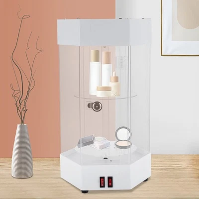 360° Electric Jewelry Rotating Clear Display Case with Built In LED 10.63"x18.9" - Image 1 of 4