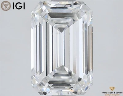Lab Grown CVD Diamond 1.50 Carat VS1 Clarity E Color IGI Certified Emerald Cut - Image 1 of 4