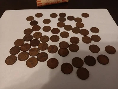 LINCOLN WHEAT CENT ROLL 1910's-1950's coins US COINS PENNY - Image 1 of 3